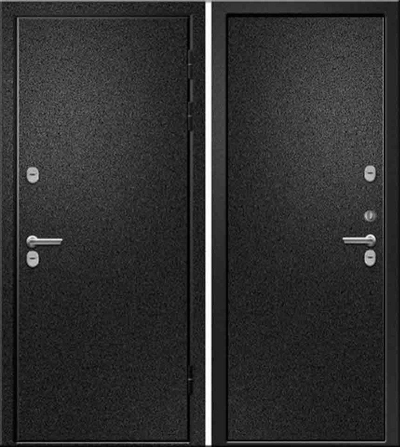 Стальная дверь ВЕСТА - М Букле черный TERMO, Букле черный